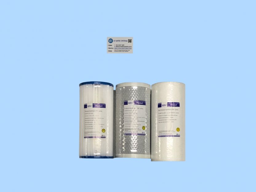 Cartridge set for 10" Jumbo 3 filter system