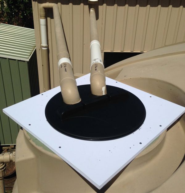 RainCatcher installed into Plastic Tank